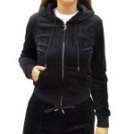 JUICY COUTURE ROBERTSON CLA ZIP THROUGH HOODIE BLACK
