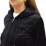 JUICY COUTURE ROBERTSON CLA ZIP THROUGH HOODIE BLACK - Image 3