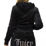 JUICY COUTURE ROBERTSON CLA ZIP THROUGH HOODIE BLACK - Image 4