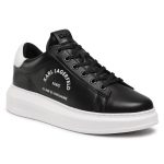 KARL LAGERFELD KAPRI MAISON KARL LACE SNEAKERS MEN BLACK LTHR