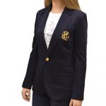 POLO RALPH LAUREN DOUBLE KIN JACQUARD BLAZER JACKET PARK AVENUE NAVY - Image 2