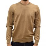 BOSS MEN BOTTO-L CREW NECK SWEATER MEDIUM BEIGE