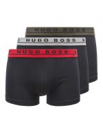 HUGO BOSS THREE-PACK OF TRUNKS IN STRETCH COTTON OPEN MISCELLANEOUS BLACK