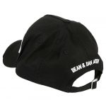 DSQUARED2 EMBROIDERED CARGO BE ICON BASEBALL CAP NERO BIANCO - Image 3