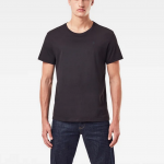G-STAR BASE HTR R T-SHIRTS 2 PACK SOLID BLACK