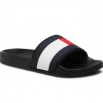 TOMMY HILFIGER ΜΕΝ ESSENTIAL FLAG POOL SLIDE BLACK