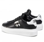 KARL LAGERFELD KAPRI MENS KARL IKONIC 3D LACE SNEAKERS BLACK LTHR - Image 3