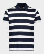 PAUL&SHARK ORGANIC COTTON PIQUE POLO WITH ICONIC BADGE BLUE WHITE - Image 4