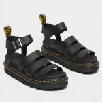 DR MARTENS BLAIRE HYDRO LEATHER STRAP SANDALS BLACK - Image 3