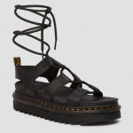 DR MARTENS NARTILLA LACE UP HYDRO LEATHER SANDALS BLACK