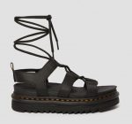 DR MARTENS NARTILLA LACE UP HYDRO LEATHER SANDALS BLACK - Image 2