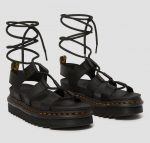DR MARTENS NARTILLA LACE UP HYDRO LEATHER SANDALS BLACK - Image 3