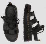 DR MARTENS NARTILLA LACE UP HYDRO LEATHER SANDALS BLACK - Image 5