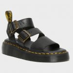 DR MARTENS GRYPHON QUAD PLATFORM SANDAL PISA BLACK