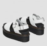 DR MARTENS VOSS QUAD HYDRO LEATHER STRAP PLATFORM SANDALS WHITE - Image 4