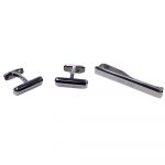 BOSS GRENT TRENT SET CUFFLINKS AND CLIP BAR SILVER - Image 3