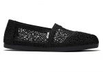 TOMS WOMAN ALPARGATA ESPADRILLES BLACK MOROCCAN CROCHET