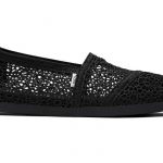 TOMS WOMAN ALPARGATA ESPADRILLES BLACK MOROCCAN CROCHET