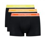 EMPORIO ARMANI 3 PACK TRUNK STRETCH COTTON BLACK/BLACK/BLACK