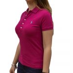 POLO RALPH LAUREN JULIE SLIM FIT POLO SHIRT PINK SKY - Image 3