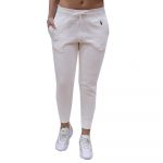 POLO RALPH LAUREN WOMAN FLEECE SWEATPANTS ANKLE PANT WHITE