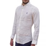POLO RALPH LAUREN CUSTOM FIT LINEN SHIRT WHITE - Image 2