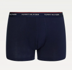 TOMMY HILFIGER 3-PACK ORGANIC COTTON TRUNKS PRIM RED DESERT SKY MOON BLUE - Image 2