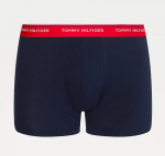 TOMMY HILFIGER 3-PACK ORGANIC COTTON TRUNKS PRIM RED DESERT SKY MOON BLUE - Image 3