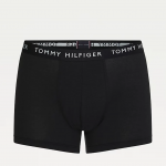 TOMMY HILFIGER 3-PACK ESSENTIAL LOGO WAISTBAND TRUNKS BLACK - Image 2