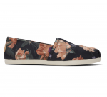 TOMS WOMAN ALPARGATA ESPADRILLES  BLACK DECADENT BLOOM LIBERTY PRINT