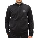 EMPORIO ARMANI EA7 SWEATSHIRT ZIPPED COTTON BLACK