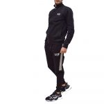 EMPORIO ARMANI EA7 SWEATSHIRT ZIPPED COTTON BLACK - Image 4