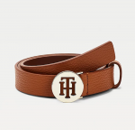 TOMMY HILFIGER BELT WOMAN TH ROUND 3.0 COGNAC