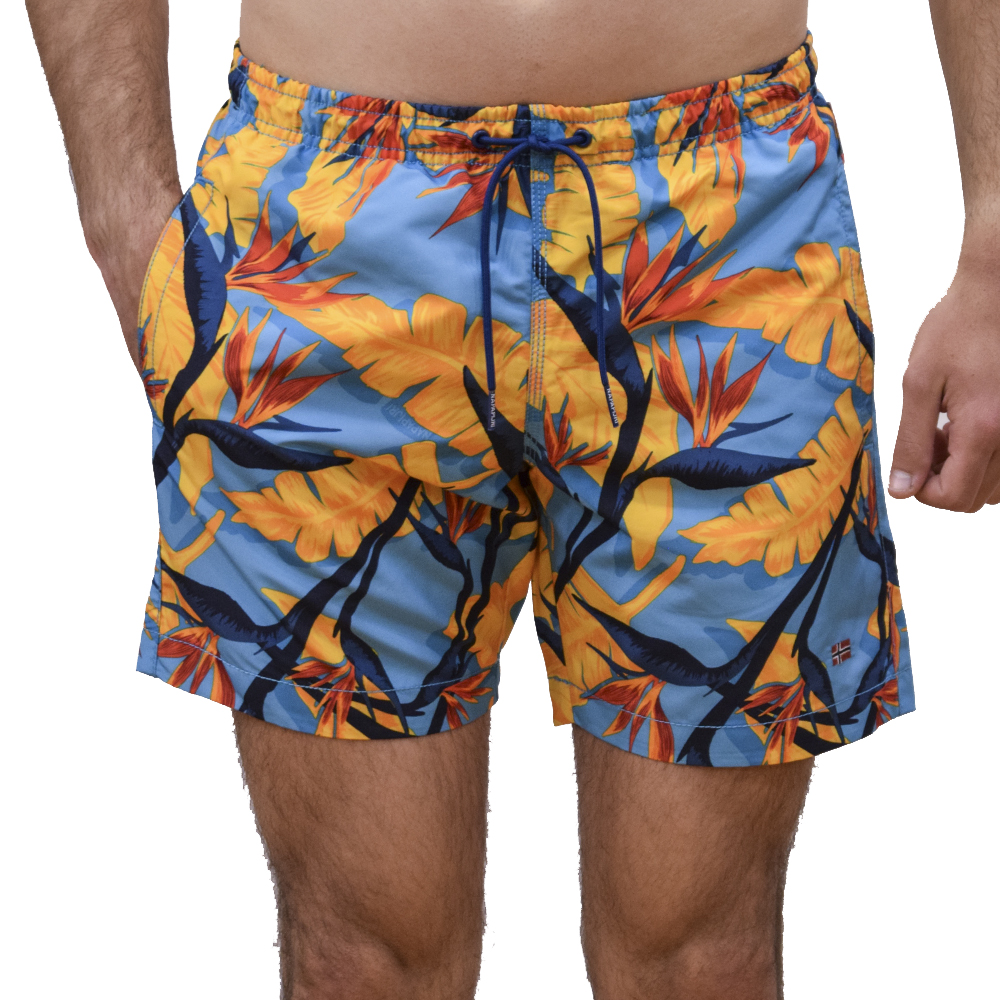 NP0A4F7KF4C1-1 NAPAPIJRI SWIMMING TRUNKS VAIL 4 BLUE FLW - Image 1