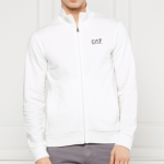 EMPORIO ARMANI EA7 SWEATSHIRT ZIPPED COTTON WHITE