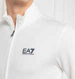 EMPORIO ARMANI EA7 SWEATSHIRT ZIPPED COTTON WHITE - Image 2