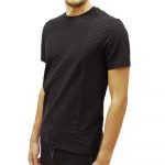 EMPORIO ARMANI JERSEY T-SHIRT WITH ALL OVER JACQUARD EAGLE NERO - Image 4