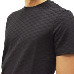 EMPORIO ARMANI JERSEY T-SHIRT WITH ALL OVER JACQUARD EAGLE NERO - Image 2