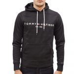 TOMMY HILFIGER CORE TOMMY LOGO HOODY JET BLACK