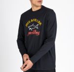 PAUL&SHARK MEN LONG SLEEVE COTTON T-SHIRT BLACK - Image 4