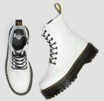 DR MARTENS WOMAN POLISHED SMOOTH JADON LEATHER BOOT WHITE - Image 5
