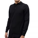 BOSS  MEN BONO LONG SLEEVE POLO SHIRT BLACK - Image 2