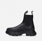 KARL LAGERFELD LUNA ART DECO GORE BOOT WOMAN BLACK LEATHER MONO - Image 2