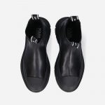 KARL LAGERFELD LUNA ART DECO GORE BOOT WOMAN BLACK LEATHER MONO - Image 5