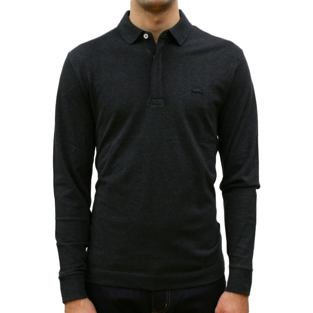 PH2481-00-EL6-1 LACOSTE LONG-SLEEVE PARIS POLO REGULAR FIT GRIS - Image 1