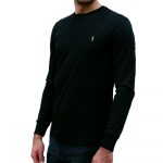 POLO RALPH LAUREN M CUSTOM SLIM FIT SOFT COTTON LONG SLEEVE T-SHIRT INTERLOCK BLACK - Image 2