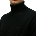 LACOSTE MEN'S TURTLENECK MERINO WOOL SWEATER NOIR - Image 2