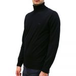 LACOSTE MEN'S TURTLENECK MERINO WOOL SWEATER NOIR - Image 3