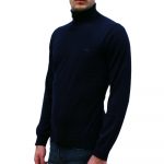 LACOSTE MEN'S TURTLENECK MERINO WOOL SWEATER BLEU MARINE - Image 3