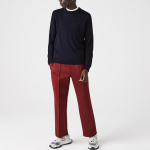 LACOSTE MEN'S CREW NECK MERINO WOOL SWEATER BLEU MARINE